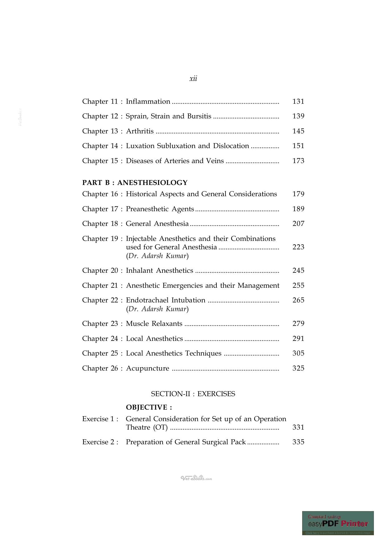 General Animal Surgery And Anaesthesiology