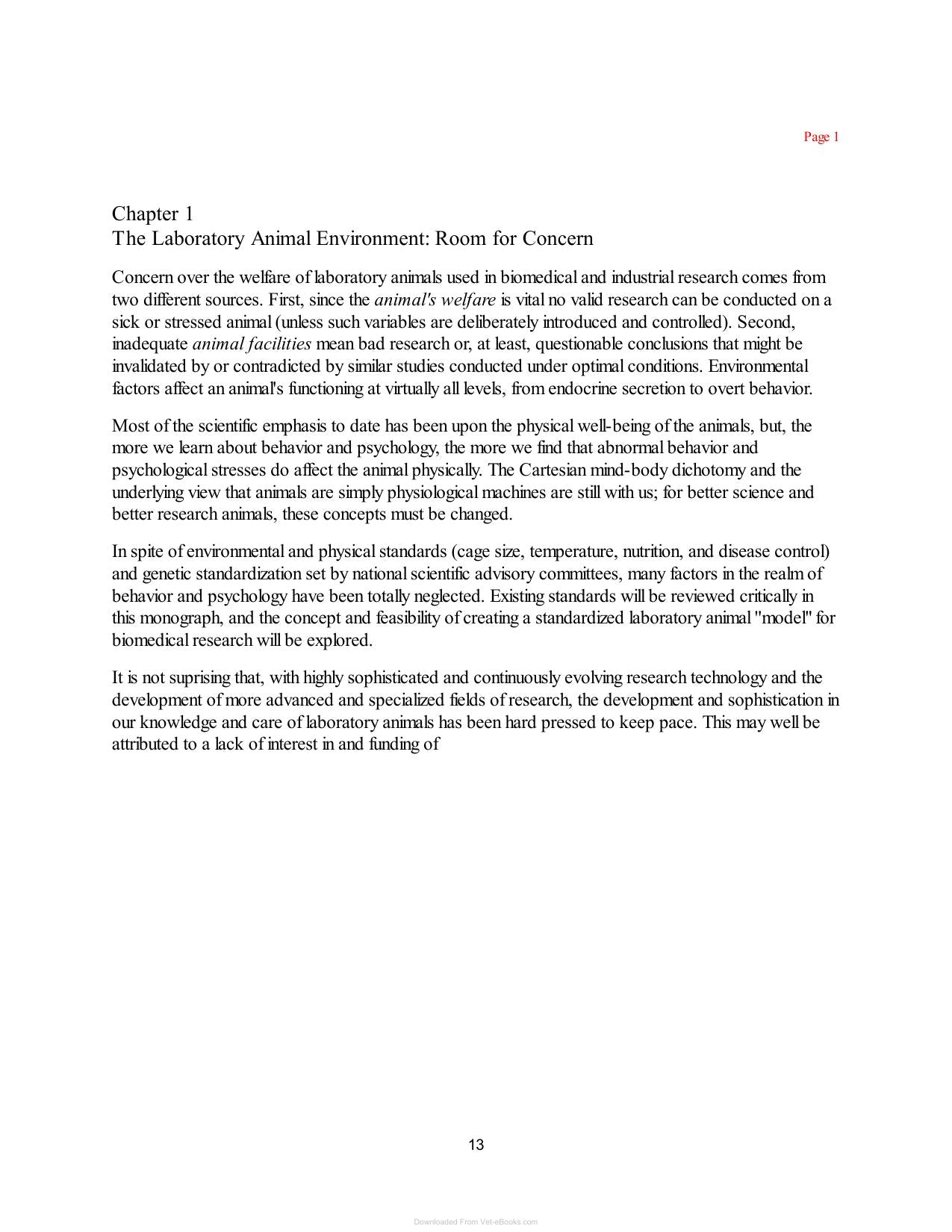 Laboratory Animal Husbandry Ethology Welfare And Experimental Variables