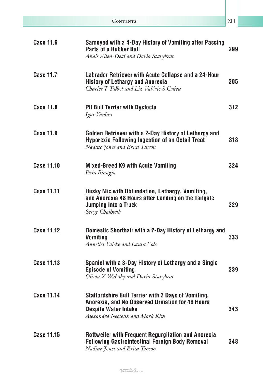 Preview page of Case Studies in Small Animal Point of Care Ultrasound a Color Handbook