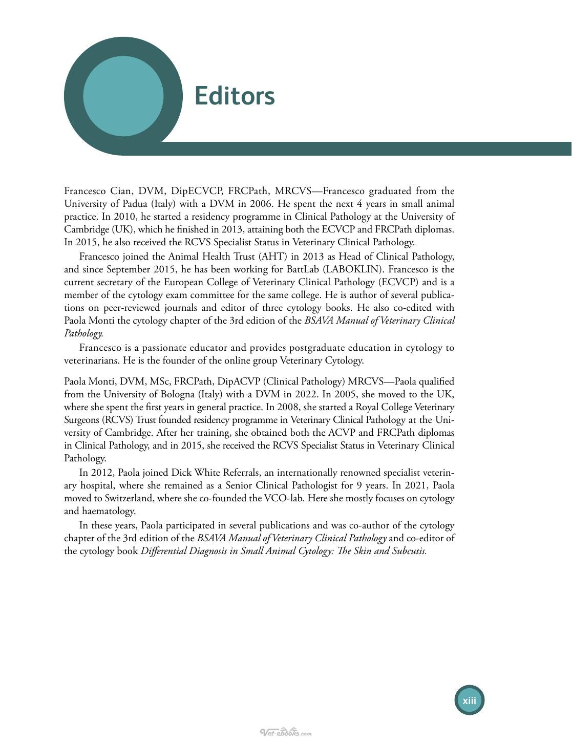 Differential Diagnosis Of Body Fluids In Small Animal Cytology