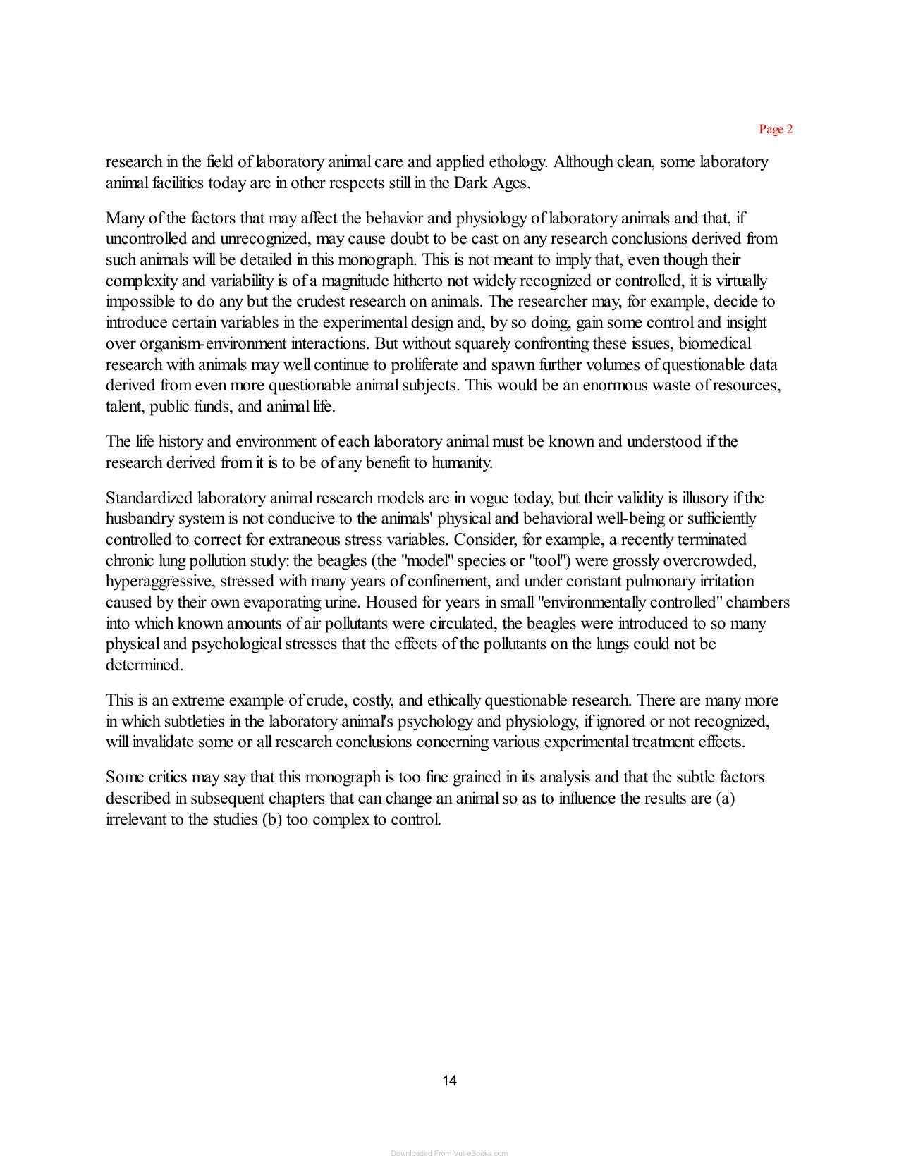 Laboratory Animal Husbandry Ethology Welfare And Experimental Variables