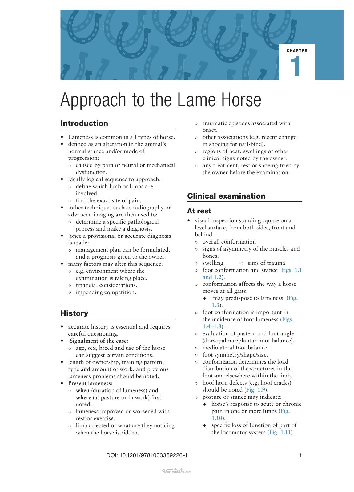 Concise Textbook Of Equine Clinical Practice Book 1 Lameness