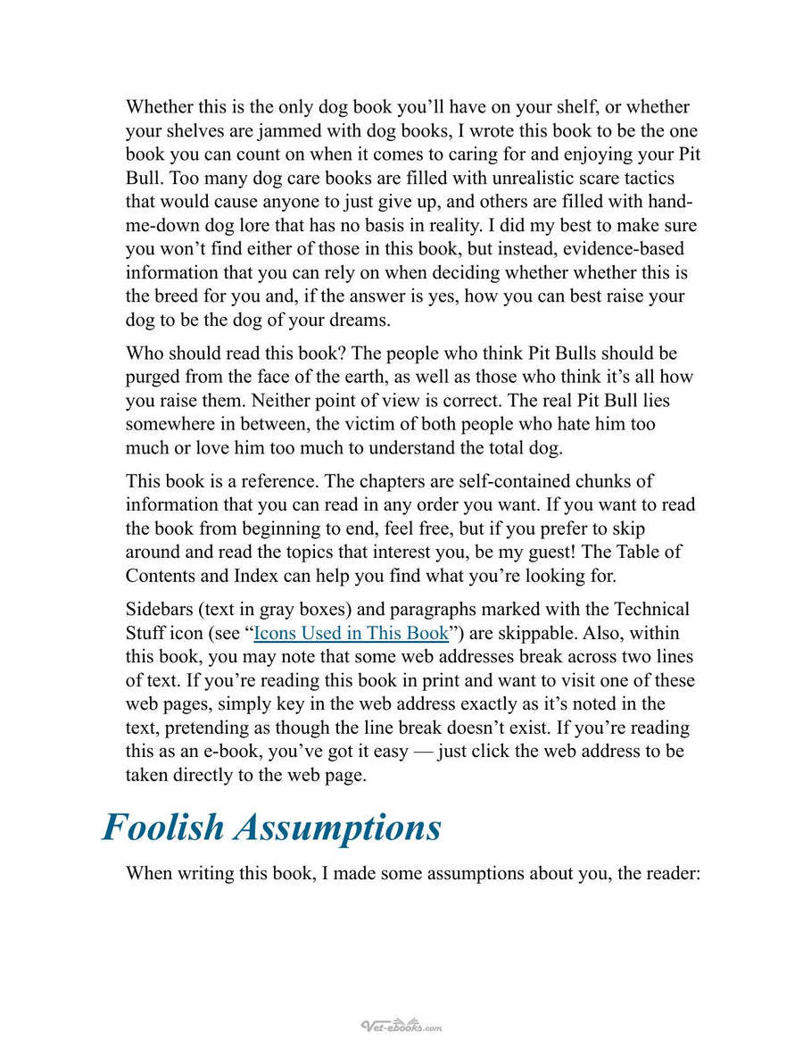 Preview page of Pit Bulls for Dummies, 2nd Edition