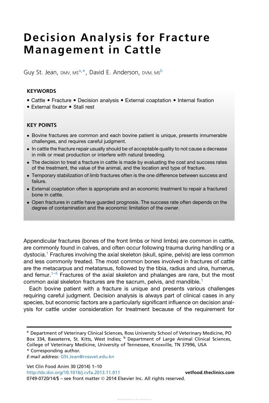 Bovine Orthopedics An Issue Of Veterinary Clinics Of North America Food Animal Practice