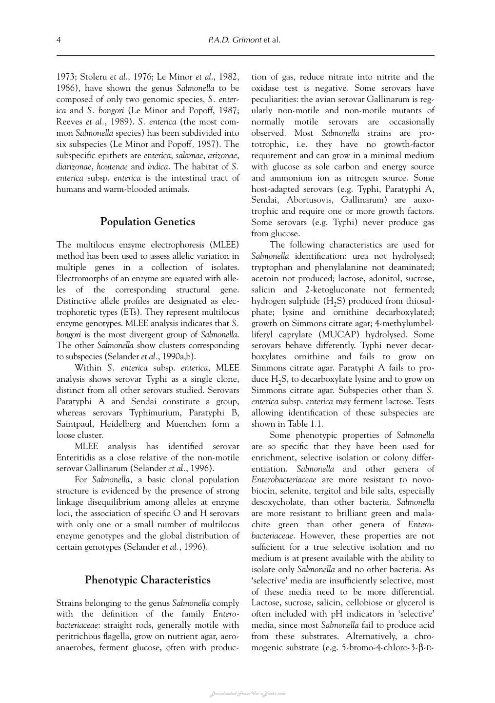 Salmonella In Domestic Animals