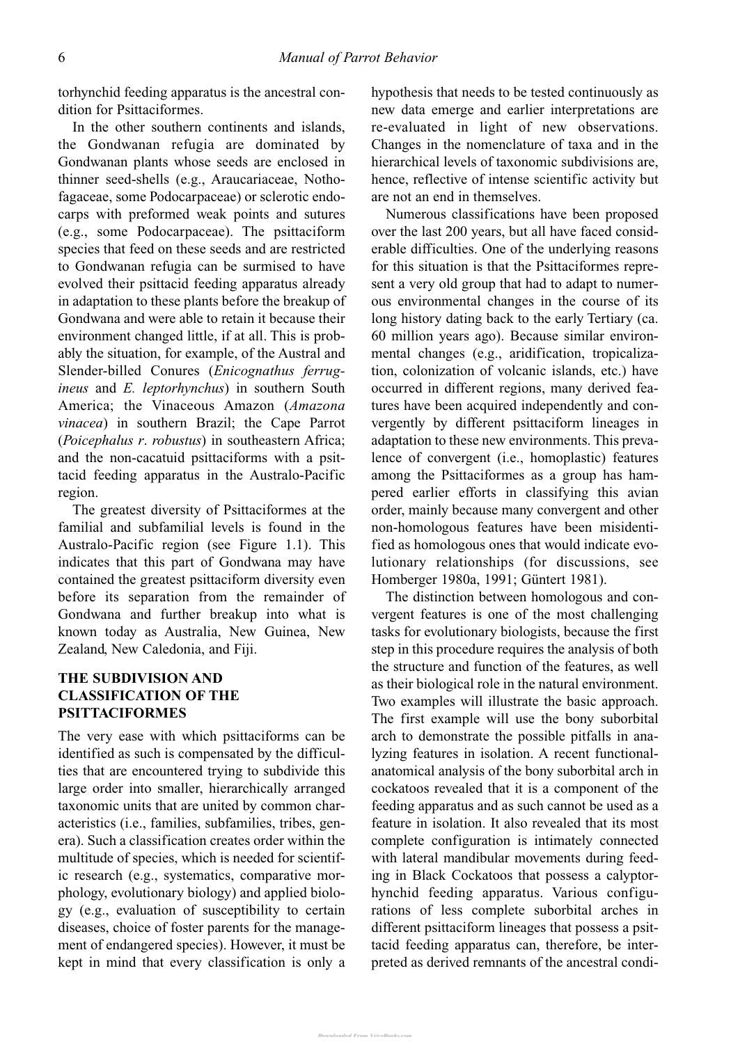 Manual Of Parrot Behavior