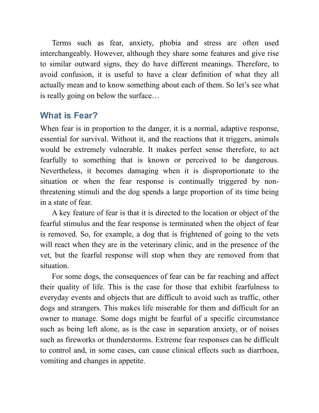 Fear And Anxiety In Dogs