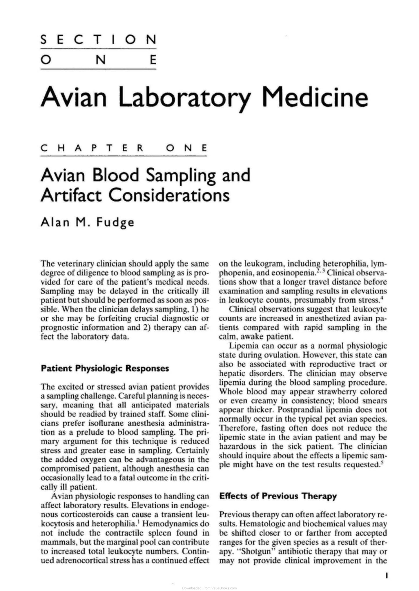 Laboratory Medicine Avian And Exotic Pets