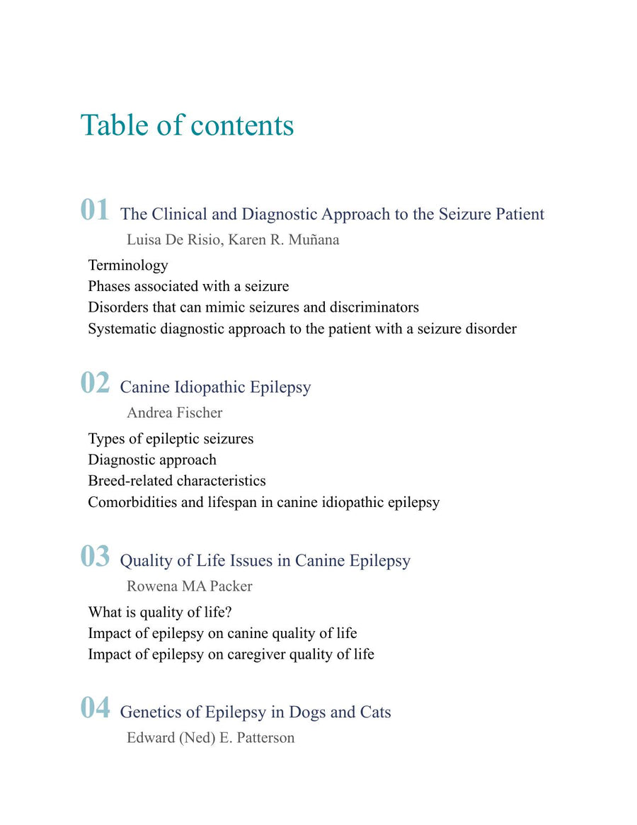 Preview page of A Practical Guide to Seizure Disorders in Dogs and Cats
