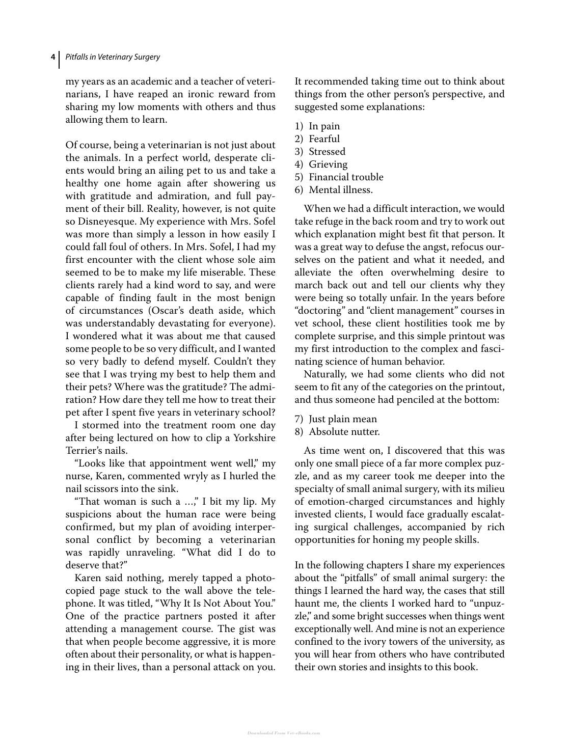 Pitfalls In Veterinary Surgery