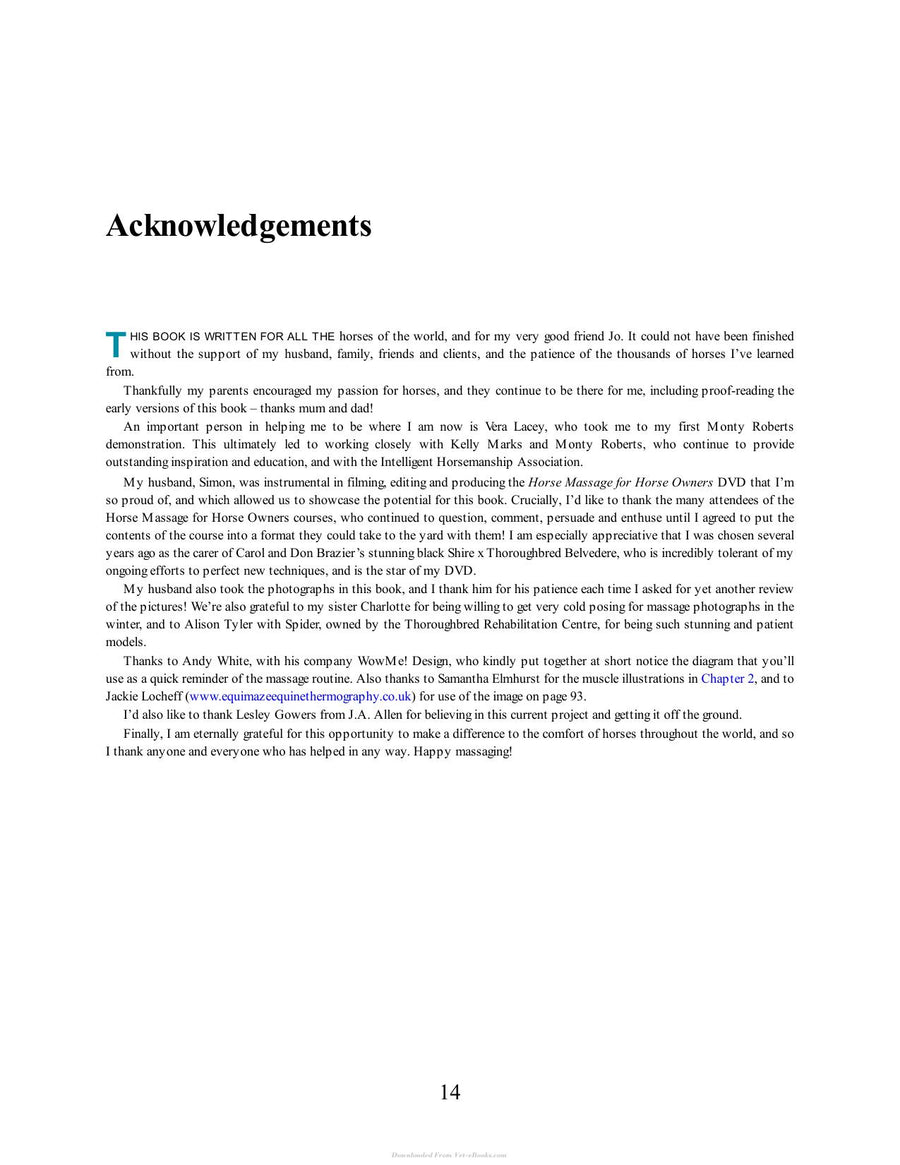 Preview page of Horse Massage for Horse Owners Improve Your Horse's Health and Wellbeing