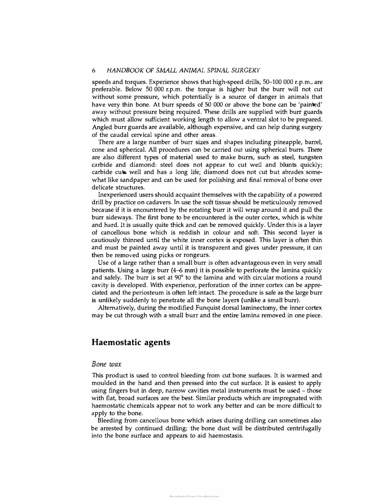 Handbook Of Small Animal Spinal Surgery