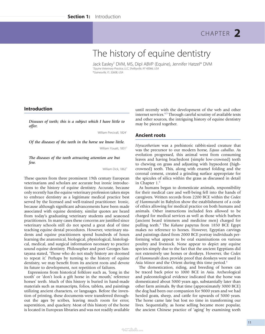 Preview page of Equine Dentistry 3rd Edition