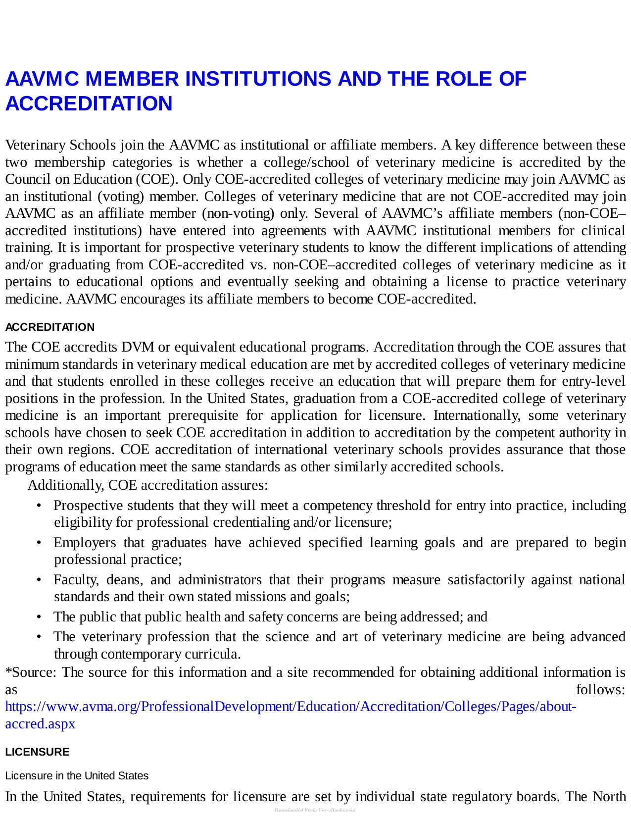 Veterinary Medical School Admission Requirements Vmsar 2018 Edition For 2019 Matriculation