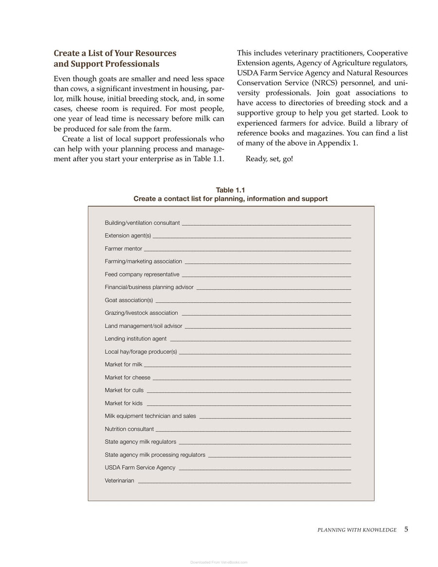 Preview page of A Guide to Starting a Commercial Goat Dairy