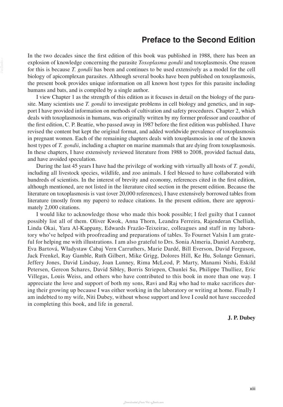 Preview page of Toxoplasmosis of Animals and Humans 2nd Edition