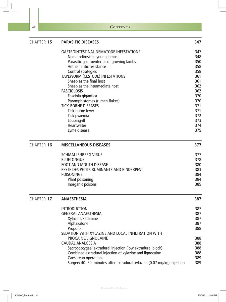 Preview page of Sheep Medicine 2nd Edition