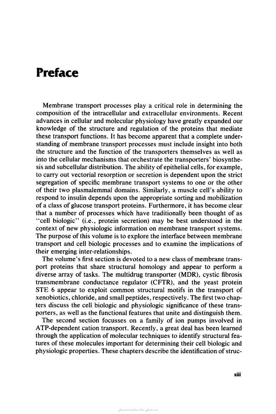 Cell Biology And Membrane Transport Processes