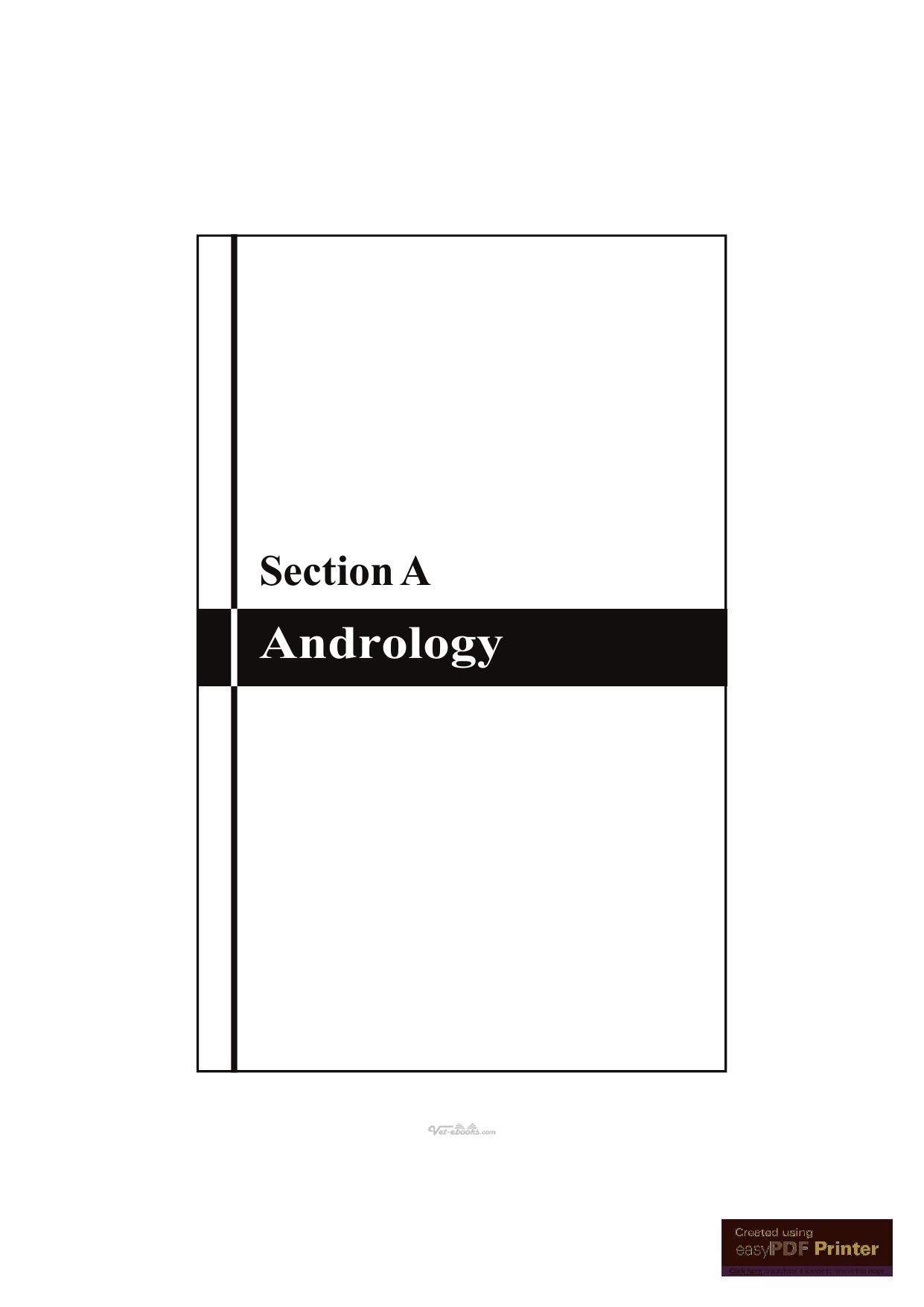 Applied Veterinary Andrology And Frozen Semen Technology