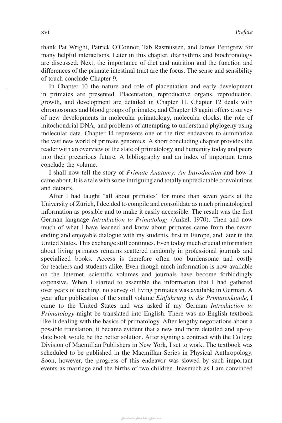 Primate Anatomy An Introduction 3Rd Edition