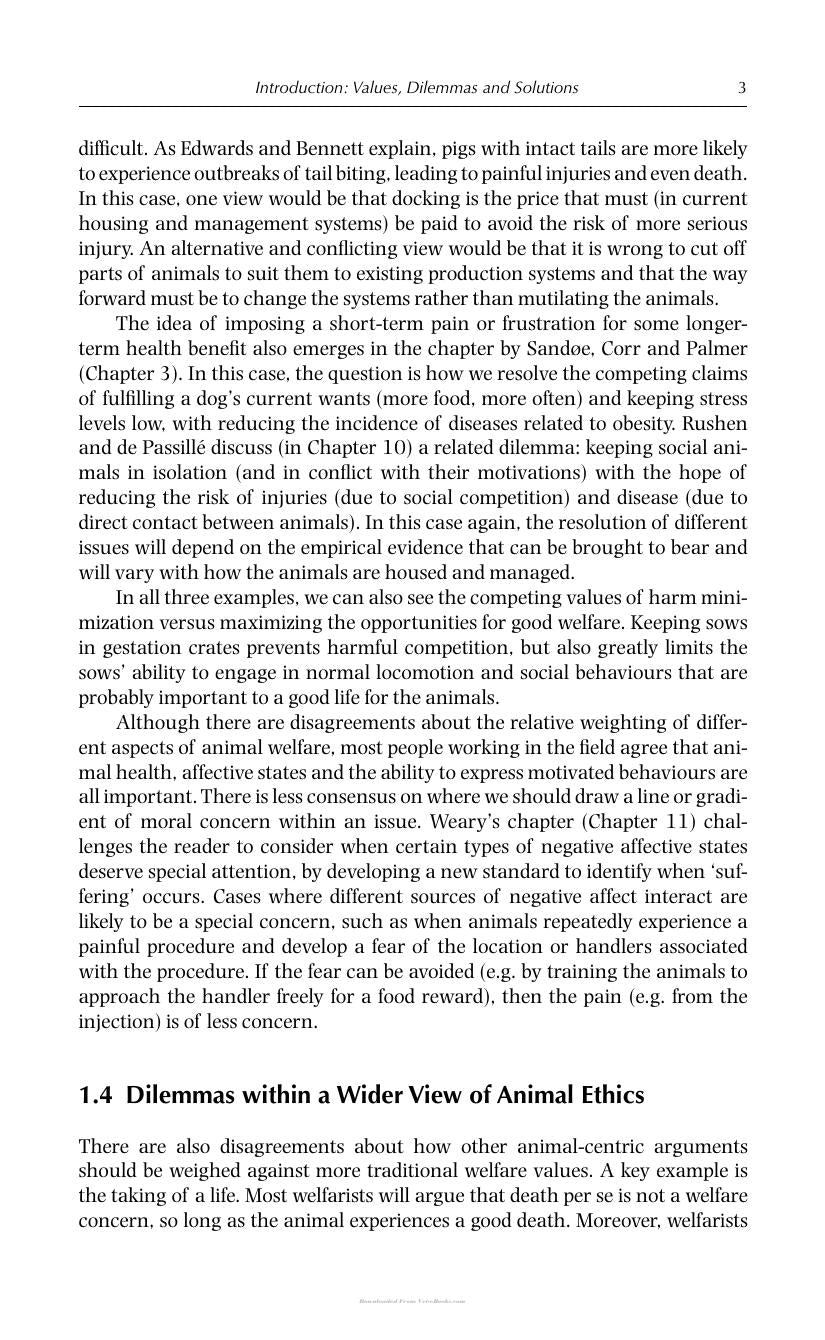 Dilemmas In Animal Welfare