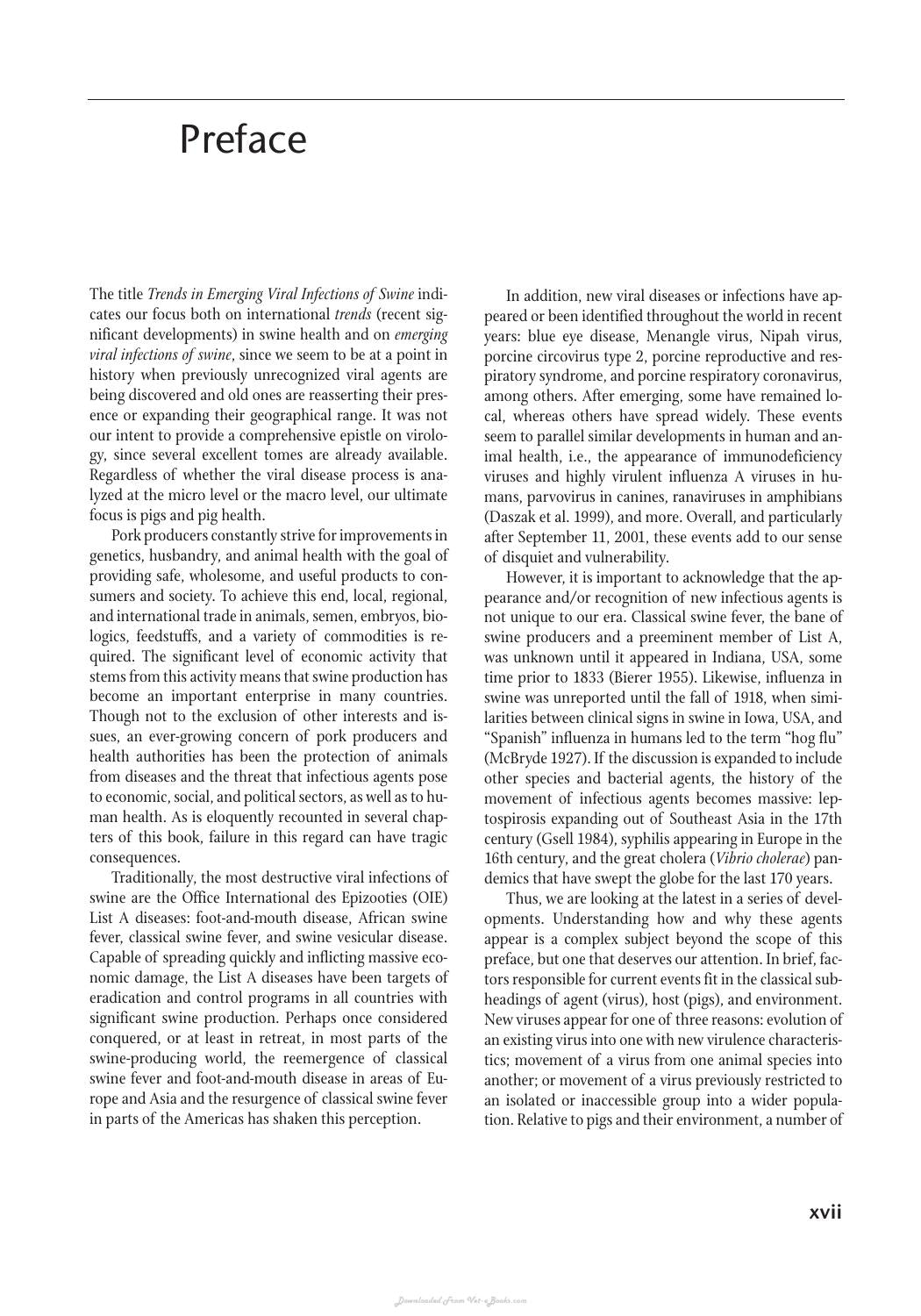Trends In Emerging Viral Infections Of Swine