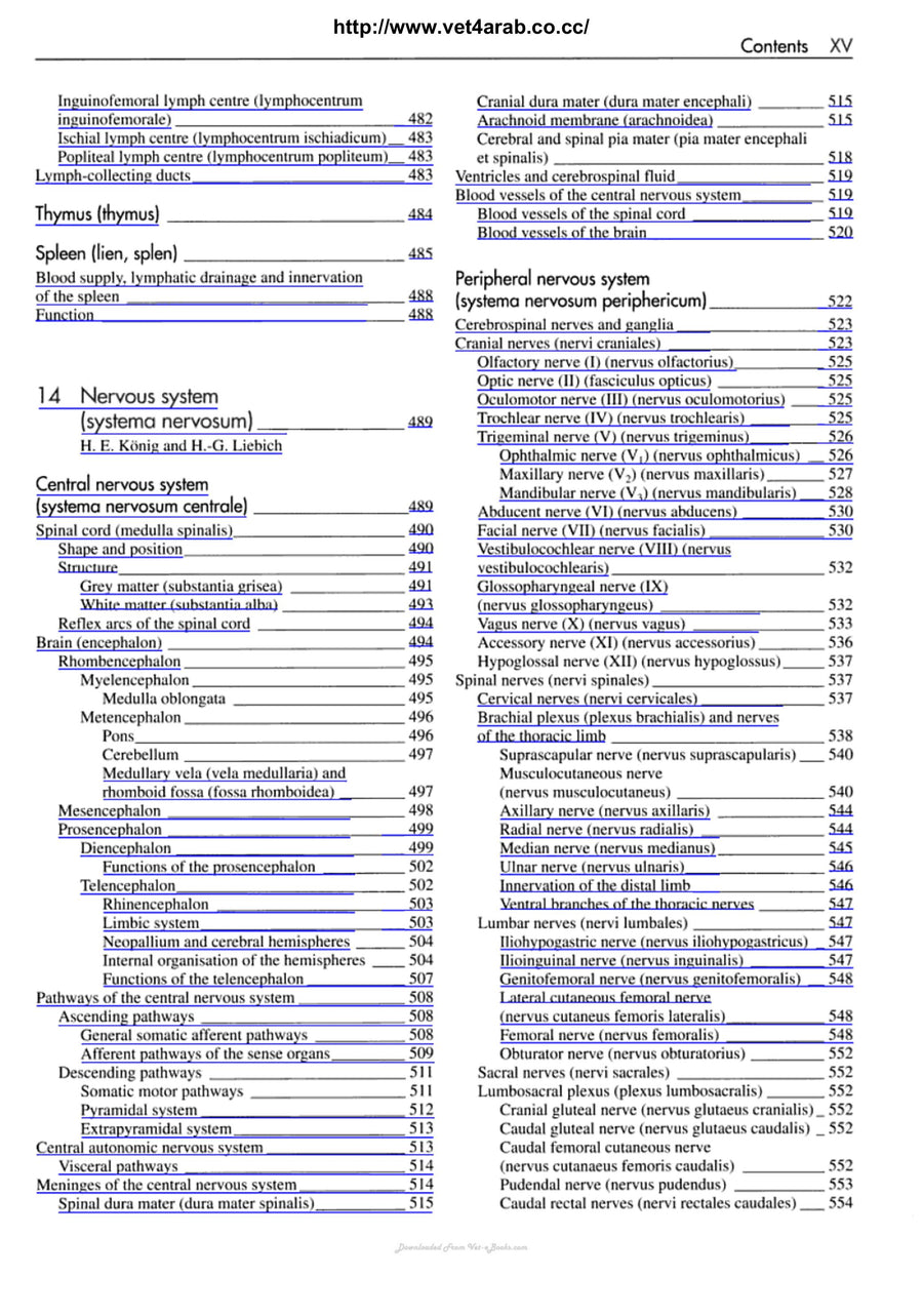 Preview page of Veterinary Anatomy of Domestic Mammals 3rd Edition