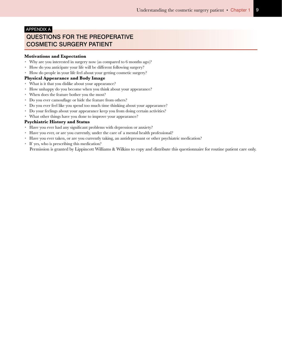 Preview page of Atlas of Cosmetic Surgery 2nd Edition