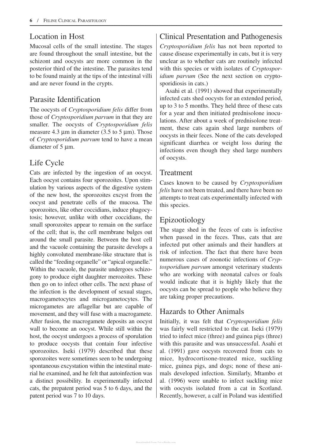 Feline Clinical Parasitology