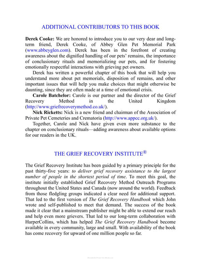 The Grief Recovery Handbook for Pet Loss