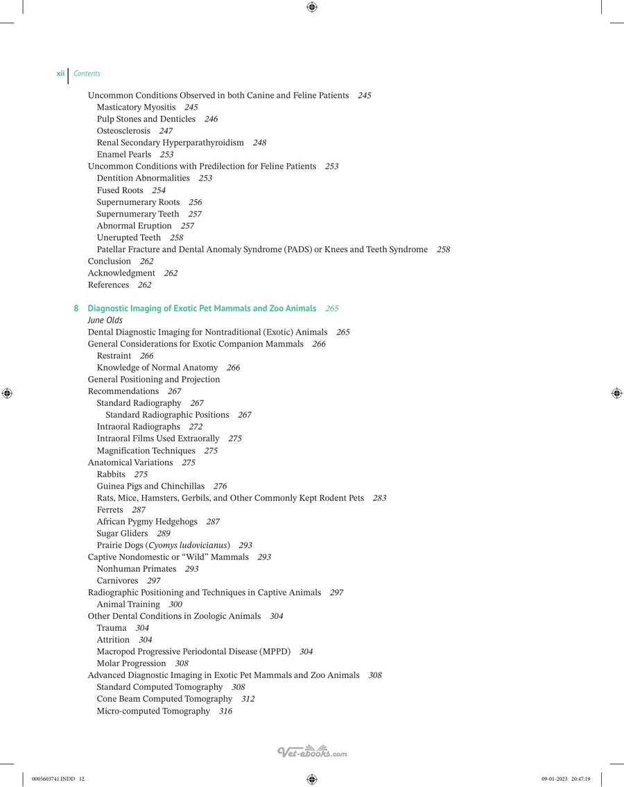 Preview page of Veterinary Oral Diagnostic Imaging