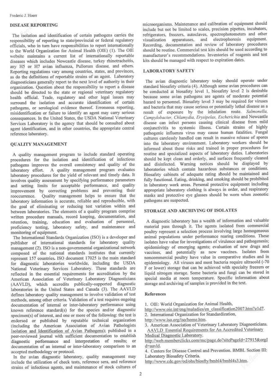 Preview page of A Laboratory Manual for the Isolation, Identification and Characterization of Avian Pathogens