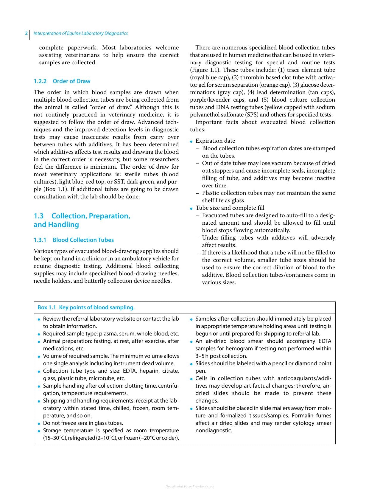 Interpretation Of Equine Laboratory Diagnostics