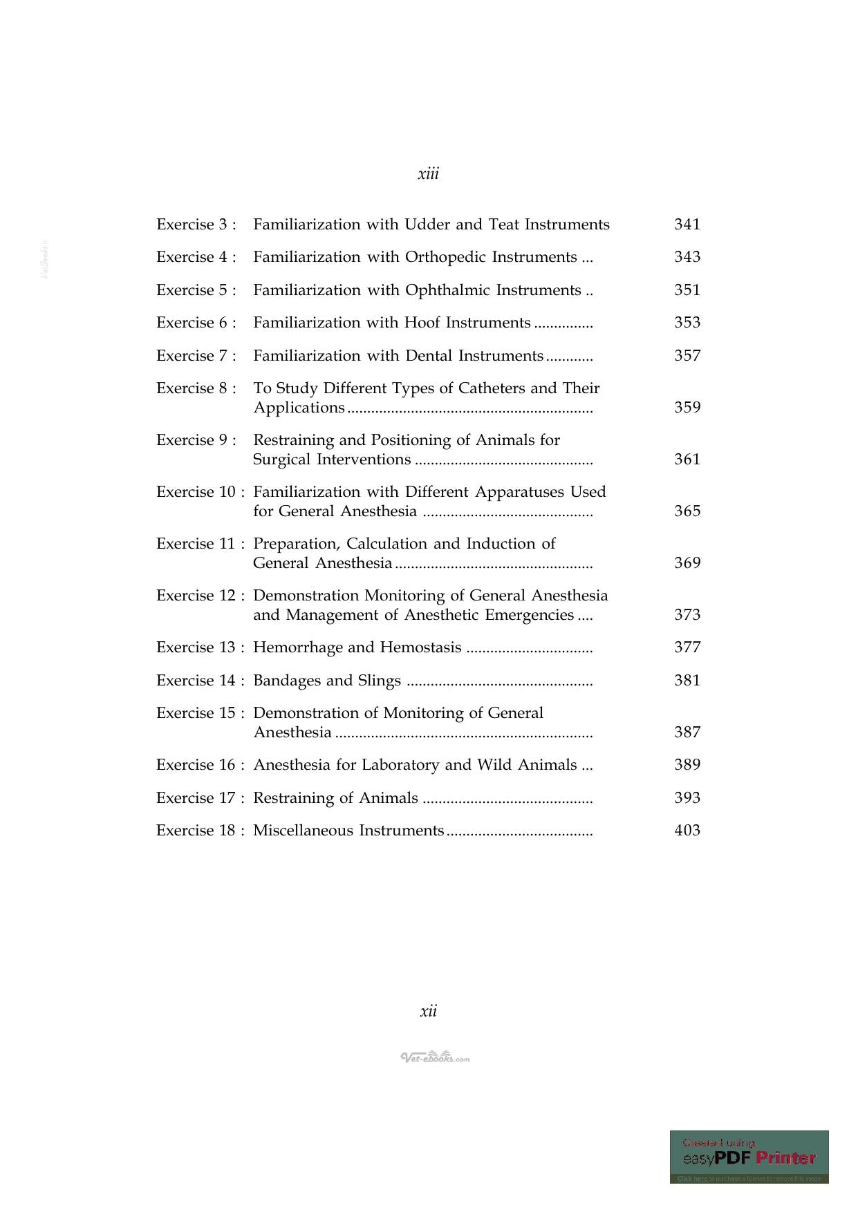 General Animal Surgery And Anaesthesiology