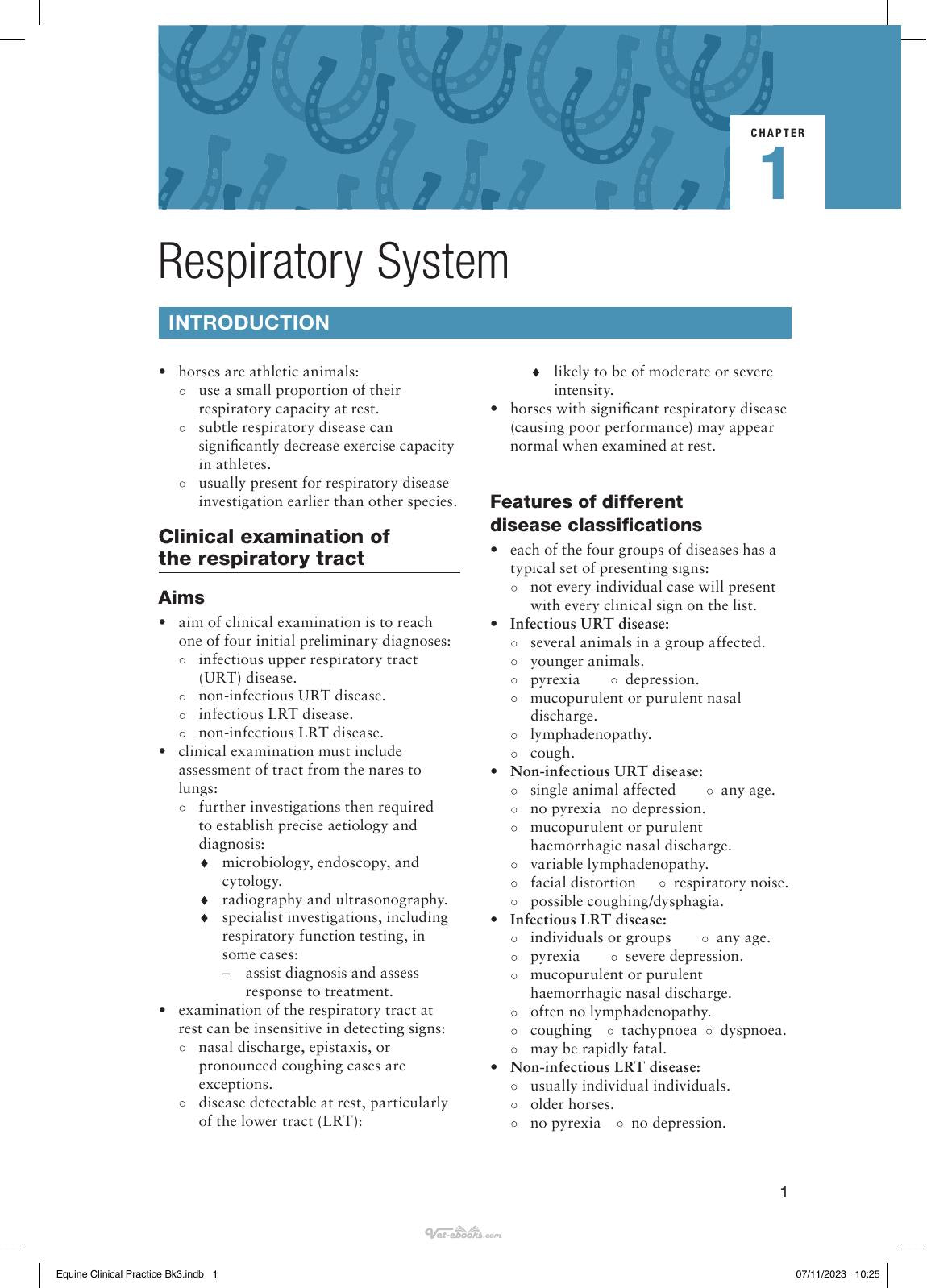 Concise Textbook Of Equine Clinical Practice Book 3 Respiratory And Gastrointestinal Diseases
