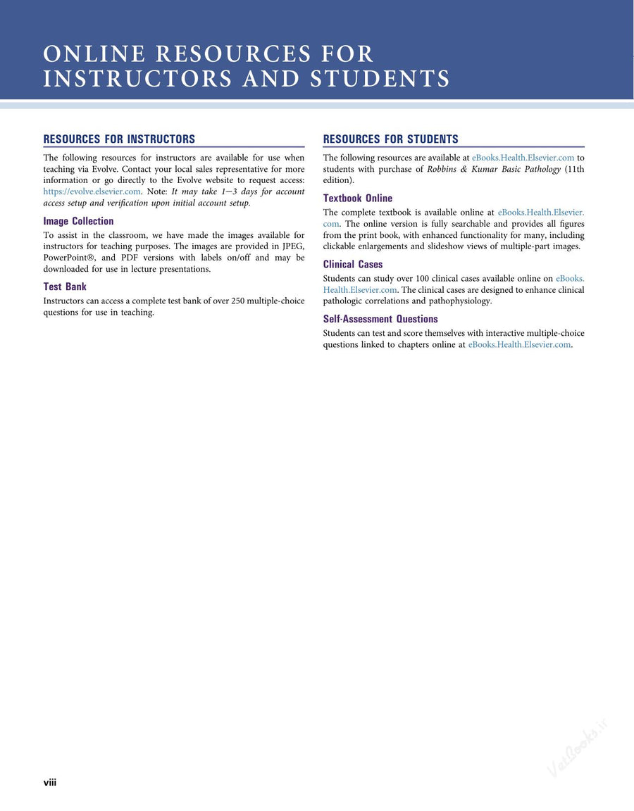 Preview page of Robbins & Kumar Basic Pathology 11th Edition