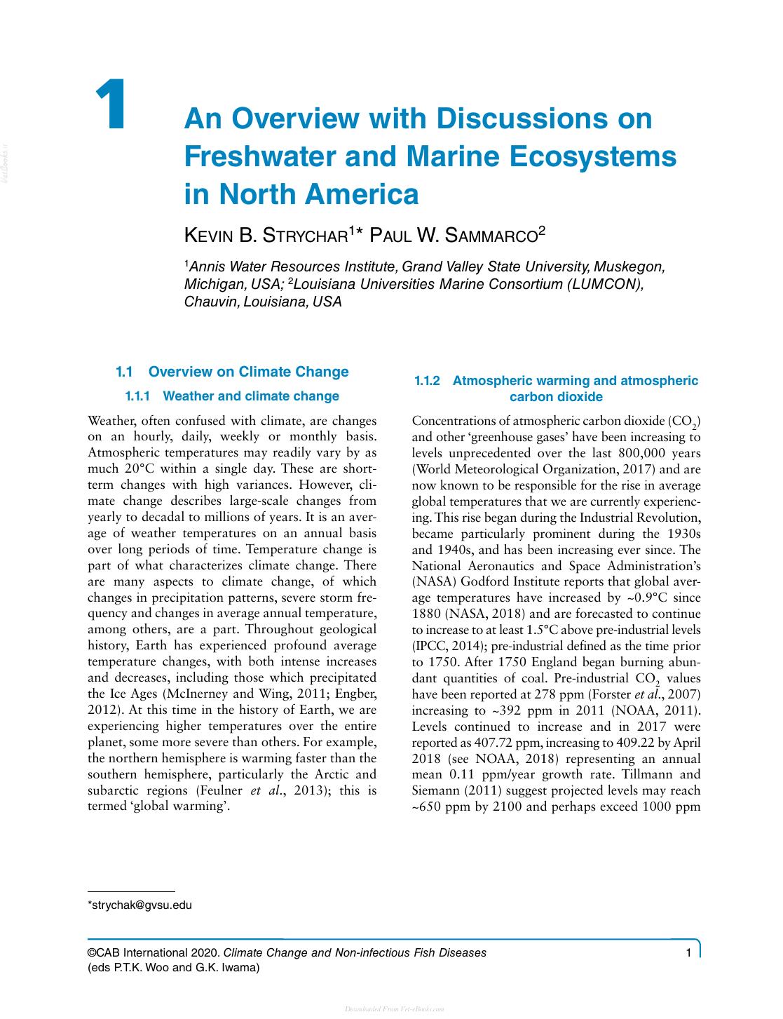 Climate Change And Non Infectious Fish Disorders