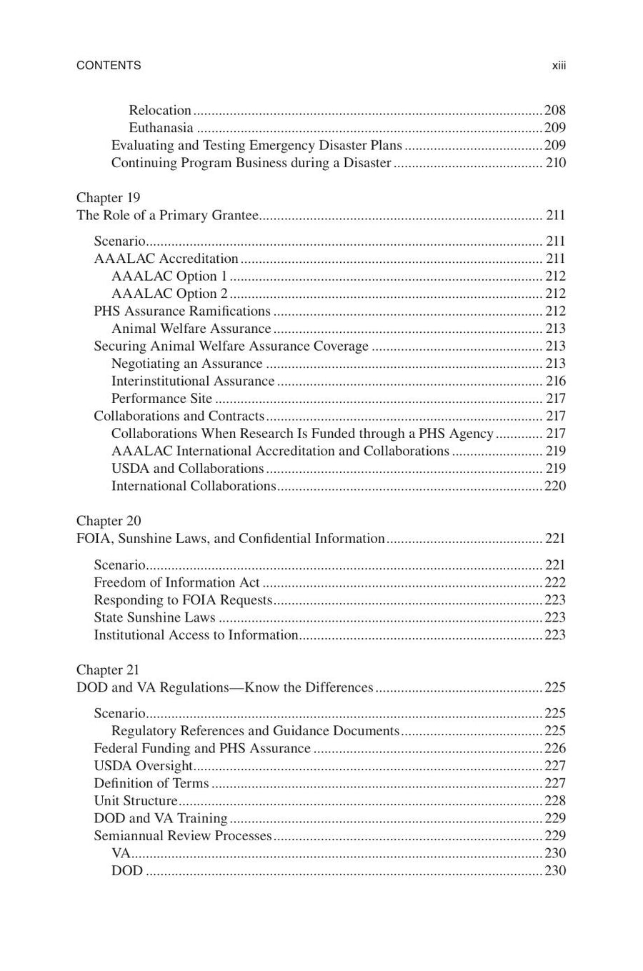 Preview page of The Iacuc Administrator's Guide to Animal Program Management