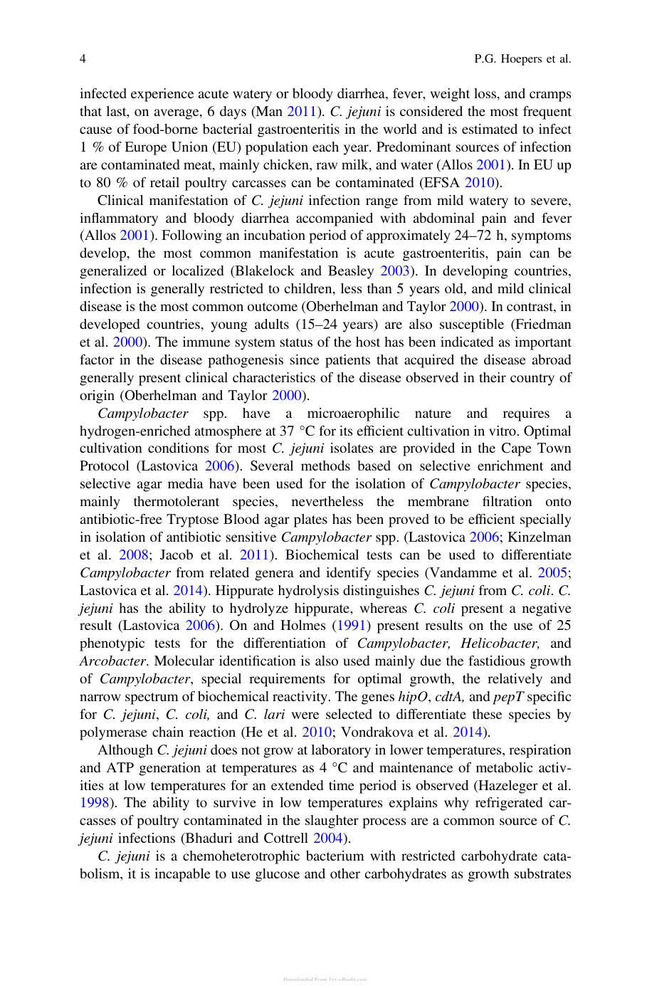 Campylobacter Spp And Related Organisms In Poultry