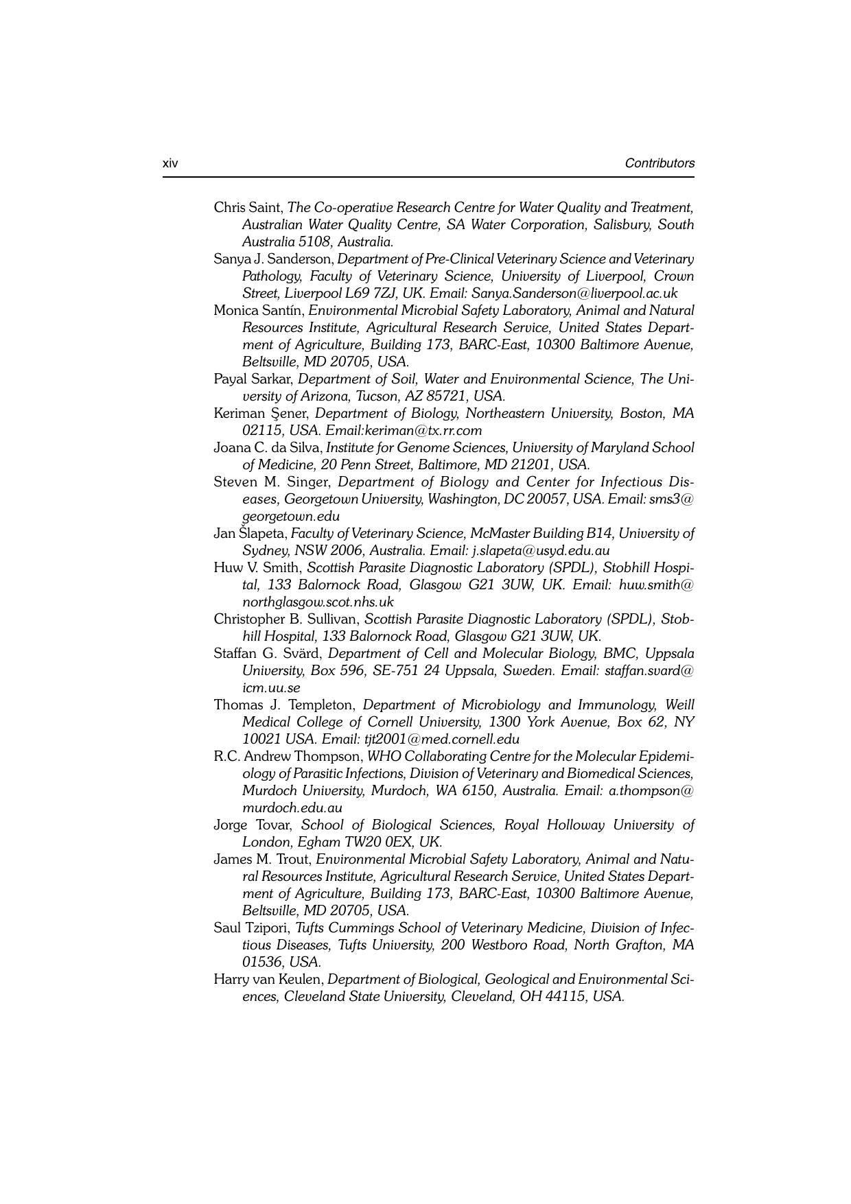 Giardia And Cryptosporidium From Molecules To Disease