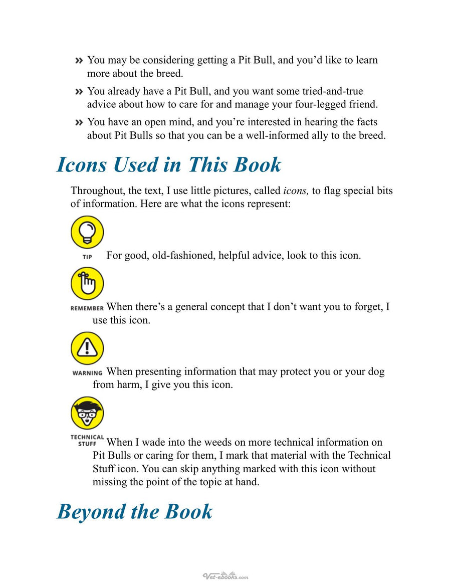 Preview page of Pit Bulls for Dummies, 2nd Edition