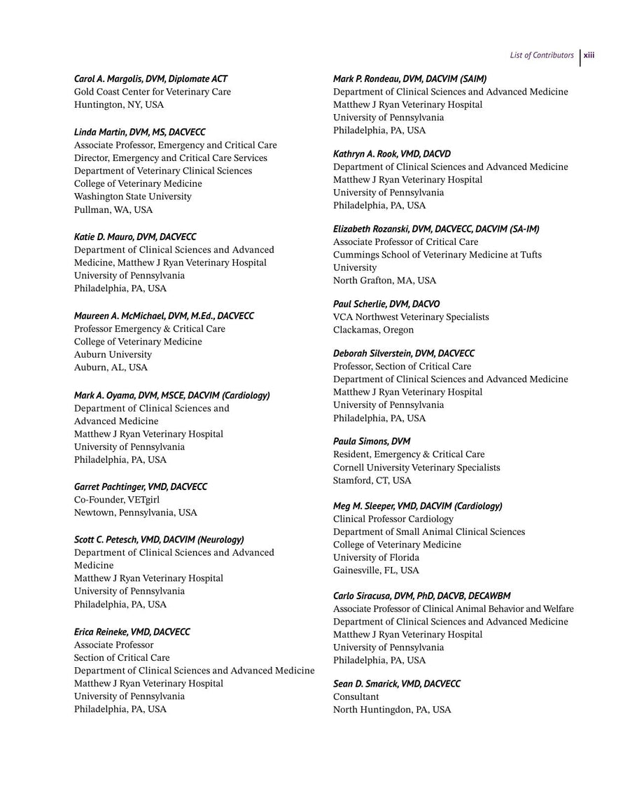 Preview page of Feline Emergency and Critical Care Medicine 2nd Edition