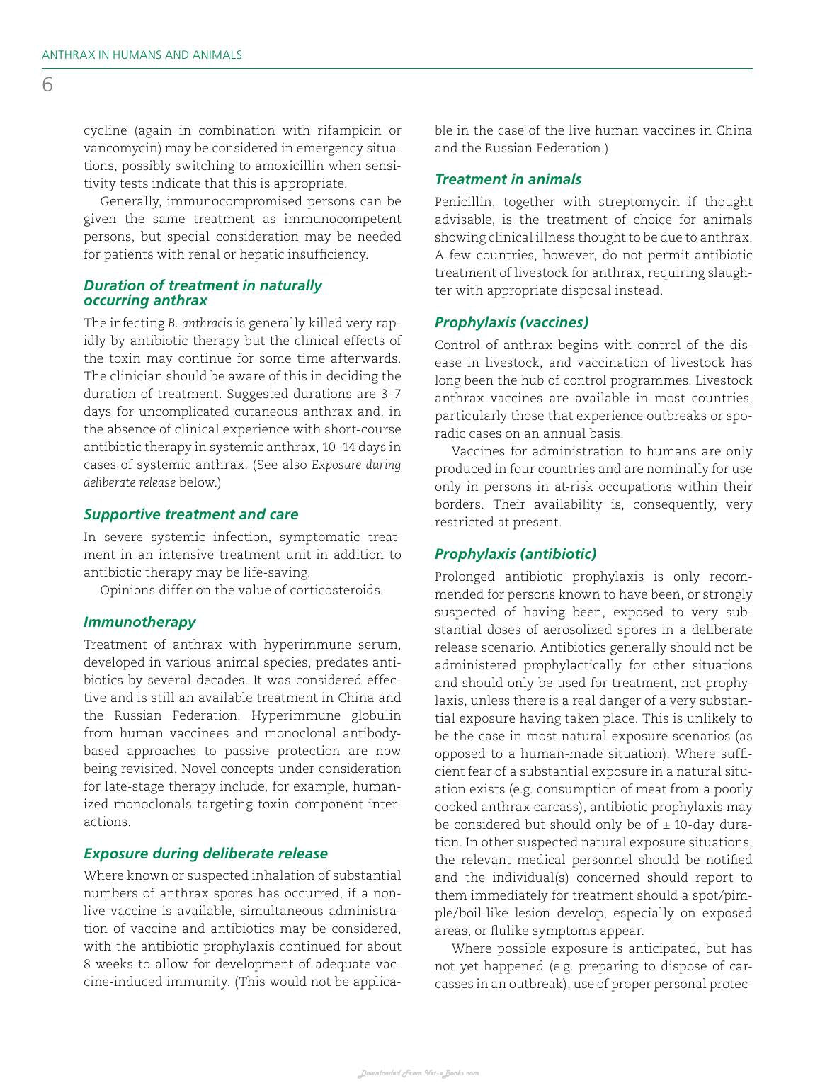 Anthrax In Humans And Animals 4Th Edition