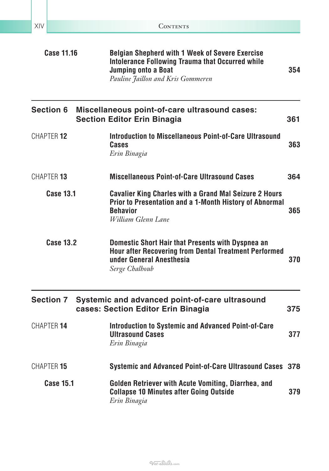 Case Studies In Small Animal Point Of Care Ultrasound A Color Handbook
