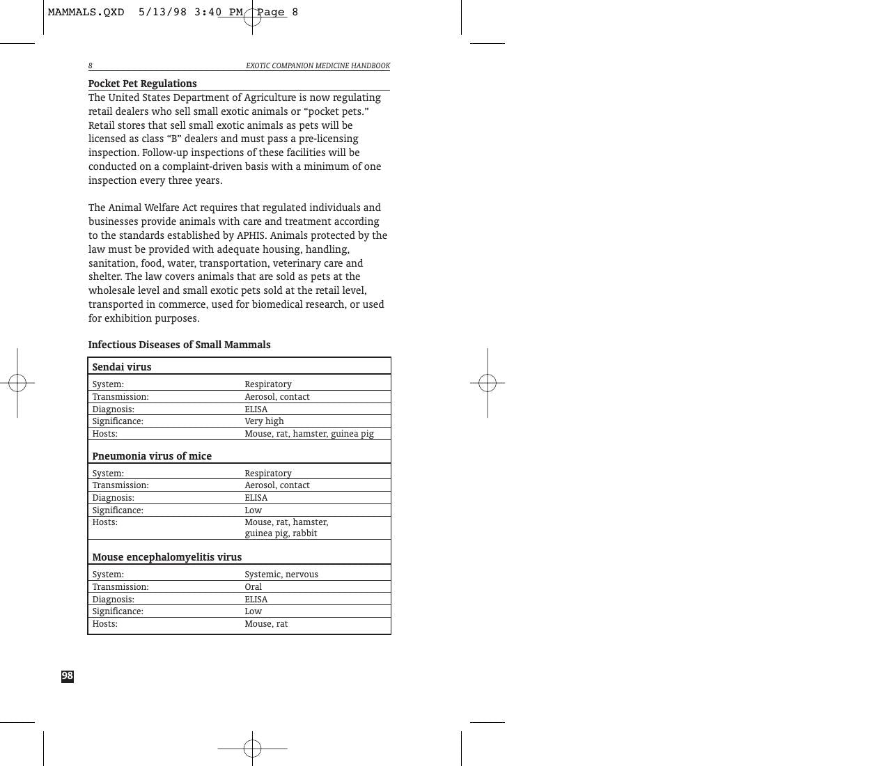 Exotic Companion Medicine Handbook For Veterinarians