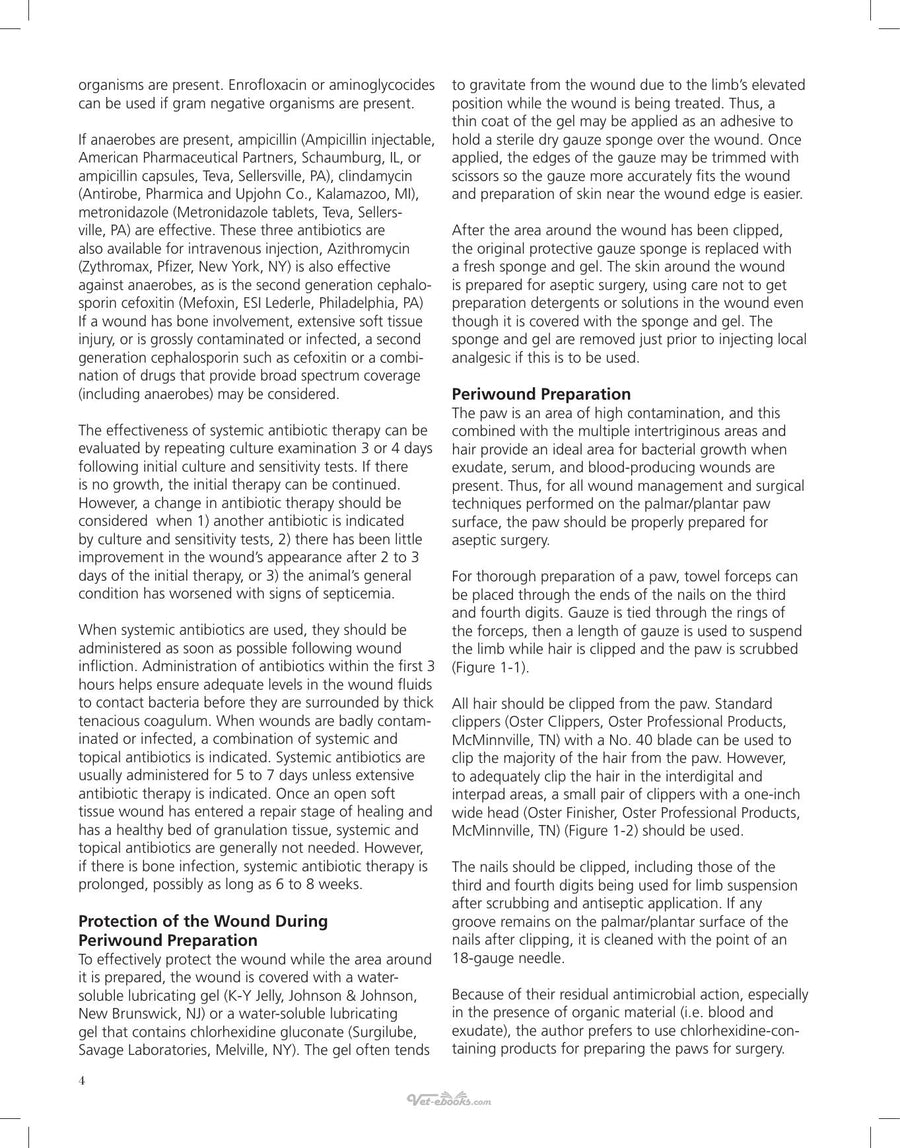 Preview page of Management Small Animal Distal Limb Injuries