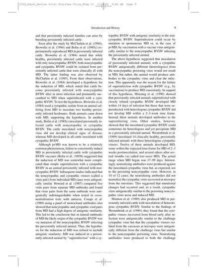 Bovine Viral Diarrhea Virus Diagnosis Management and Control