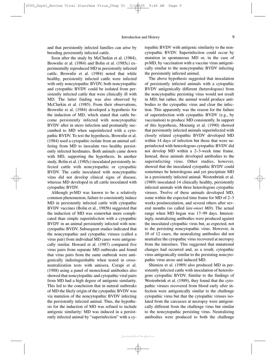 Preview page of Bovine Viral Diarrhea Virus Diagnosis Management and Control