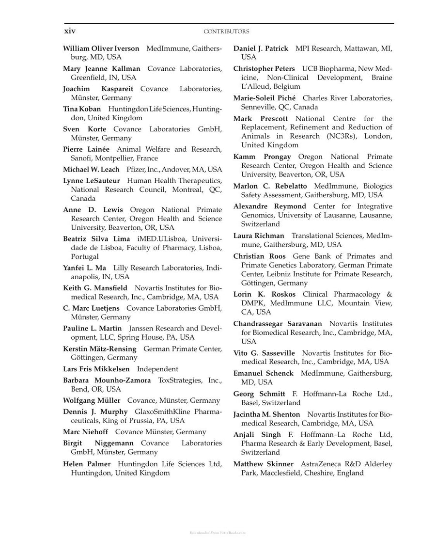 Preview page of The Nonhuman Primate in Nonclinical Drug Development and Safety Assessment