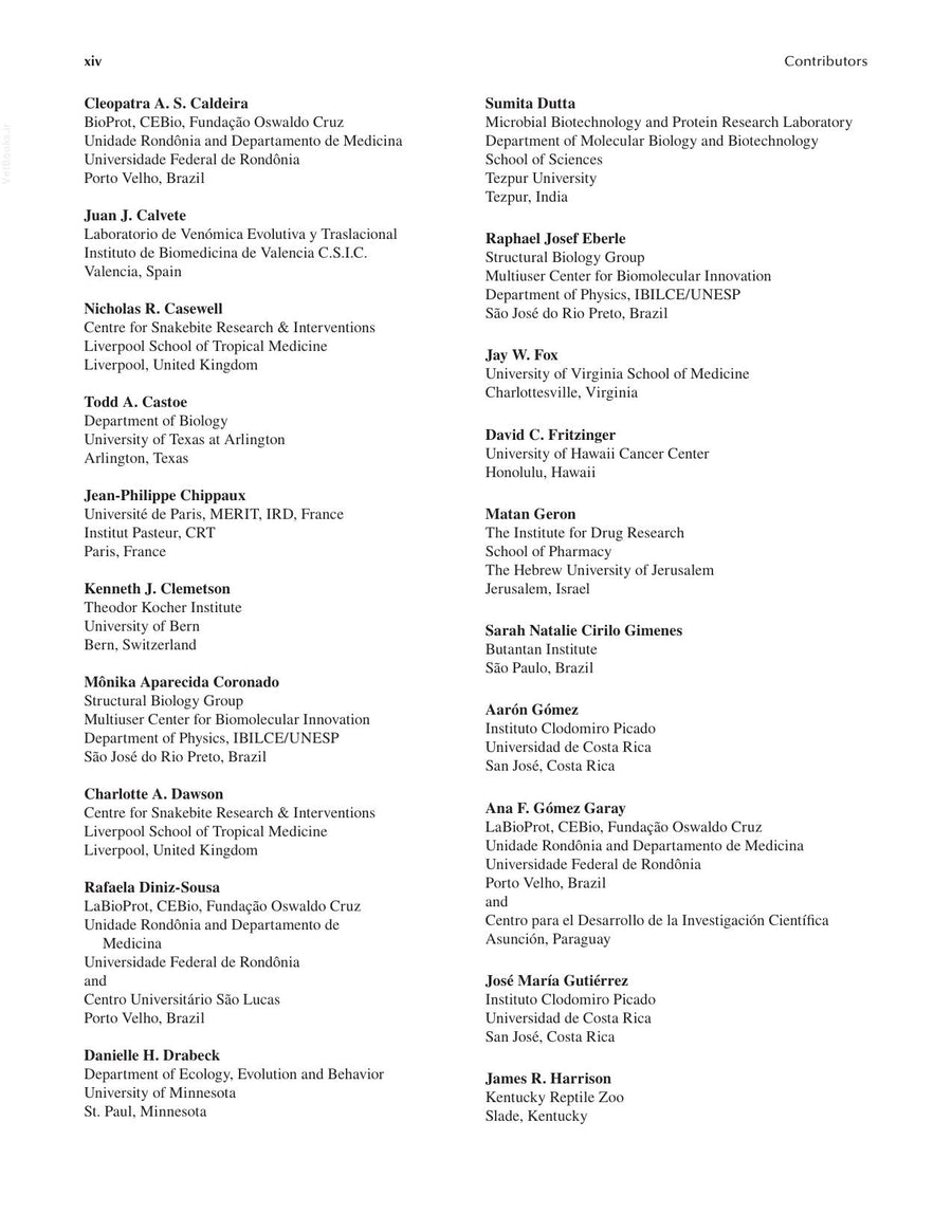 Preview page of Handbook of Venoms and Toxins of Reptiles 2nd Edition